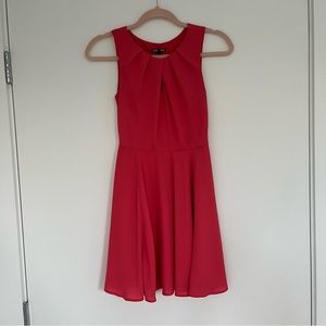 Coral Express Mini Dress with Keyhole Detail